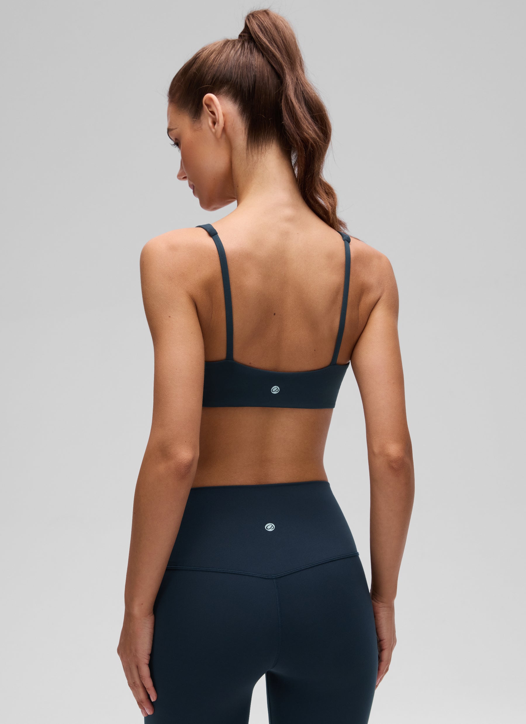 CRZ YOGA Women Butterluxe Square Neck Cami Padded Mini Bra True Navy
